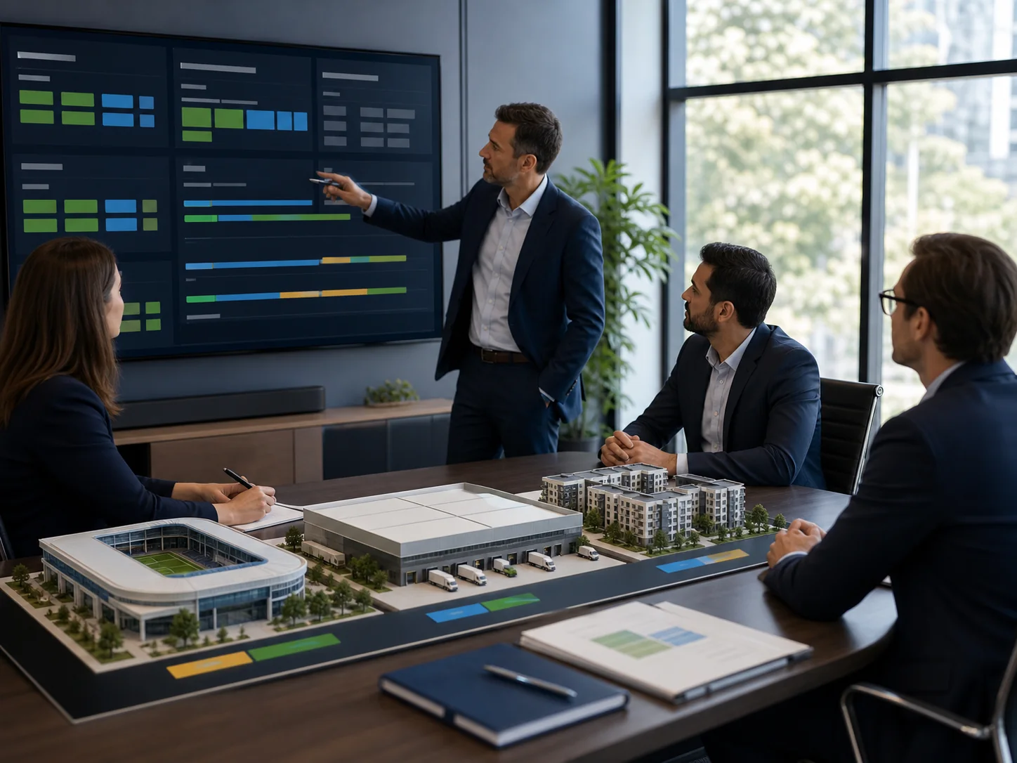 متابعة محفظة المشاريع وإعداد التقارير