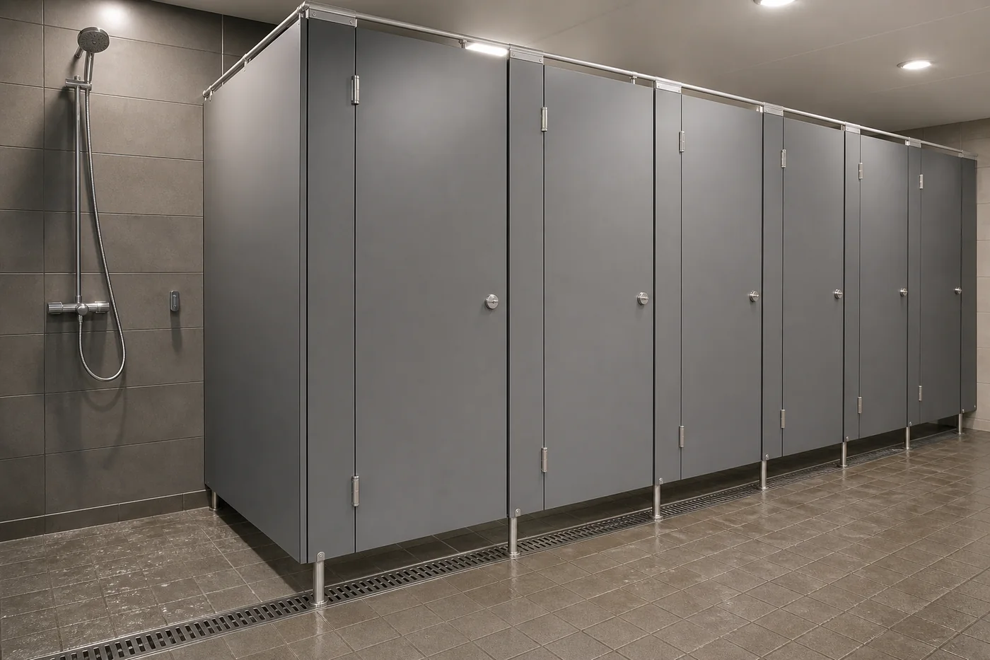 Sports Facility Shower Cubicle and Panel System